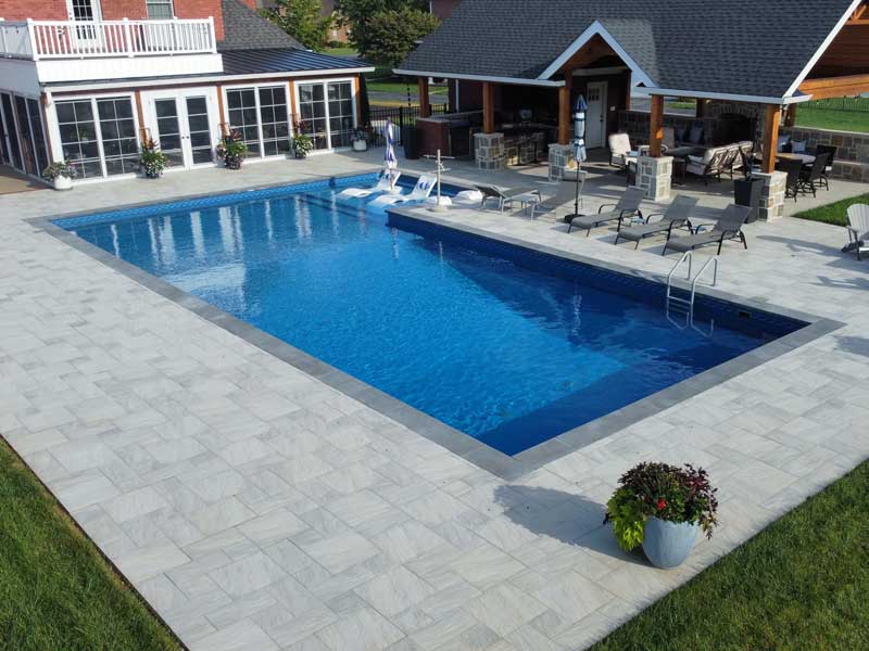 home pool and patio